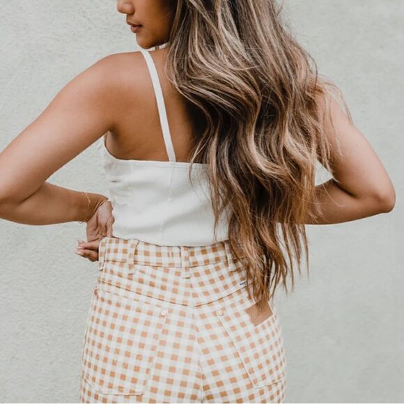 NWT Free People Have My Heart Tank White Cropped Lace Button Front Key Hole - Picture 9 of 12